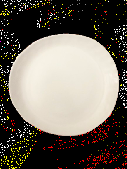 White Irregular Dinner Plate